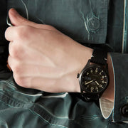 Seiko 5 SRPG41K1 Sports Field Black Plated Leather Strap Men's Watch - mzwatcheslk srilanka